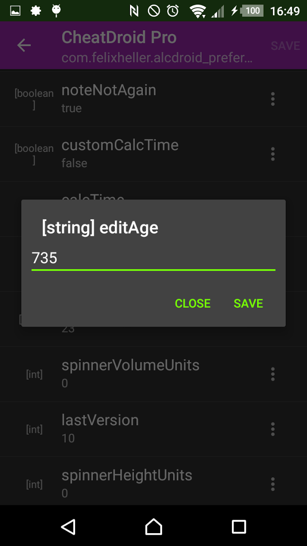 Editing a Shared Preferences value using Cheat Droid